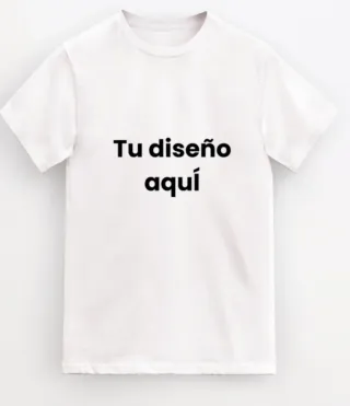 Camiseta blanca personalizada Tu diseño aquí