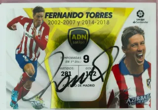 Cromo Fernando Torres Firmado ADN LaLiga
