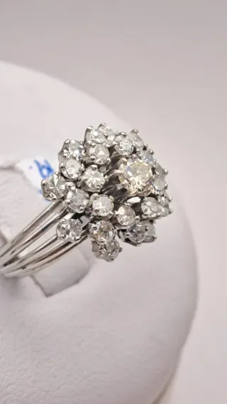 Anillo platino Diamantes