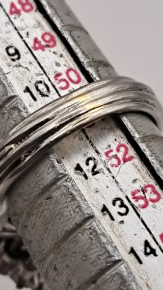 Anillo platino Diamantes