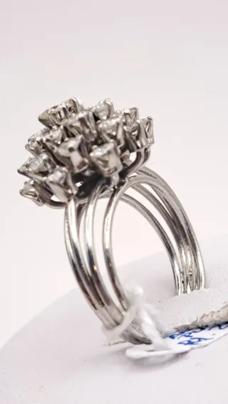 Anillo platino Diamantes