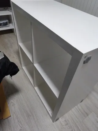 Mueble Kallax blanco 4 cubos