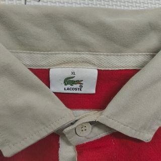 Lacoste Polo vintage manga larga a rayas