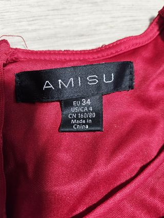 Vestido rojo encaje ajustado manga larga