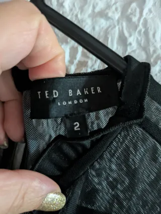 Vestido largo Ted Baker floral negro