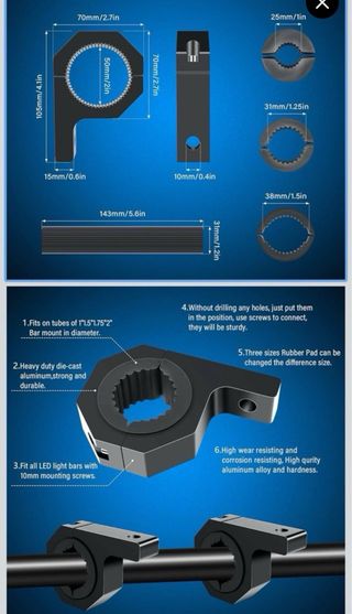 Soportes Faros Coche 4x4 - Nuevos