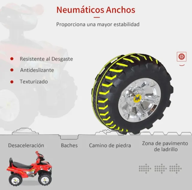 Quad correpasillos infantil rojo