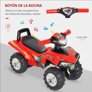 Quad correpasillos infantil rojo