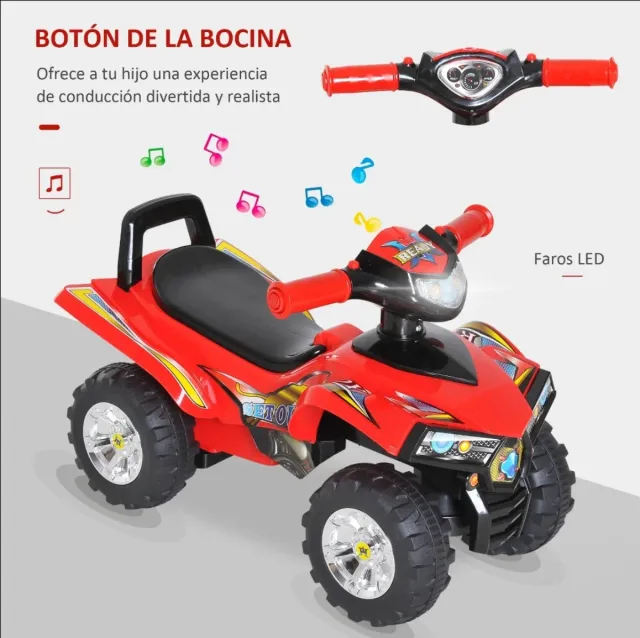 Quad correpasillos infantil rojo