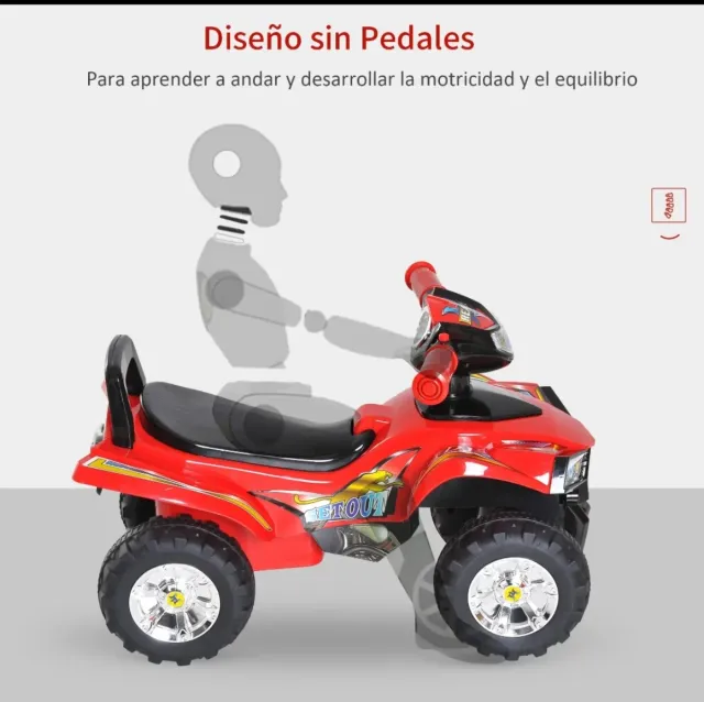 Quad correpasillos infantil rojo
