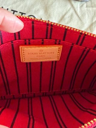 Borsa Louis Vuitton Neverfull GM Beige/Rosso M40990