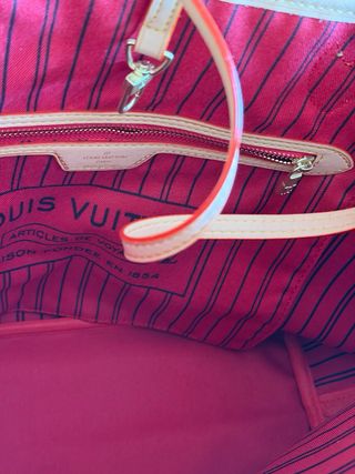 Borsa Louis Vuitton Neverfull GM Beige/Rosso M40990