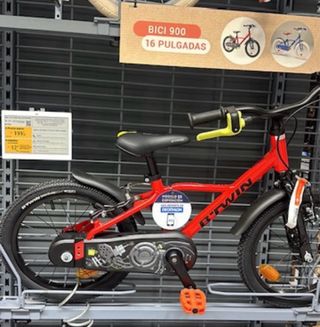 Bicicleta 16 pulgadas Aluminio Roja  4-6 años