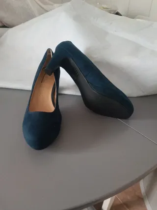 Zapatos elegantes de ante azul R E G A L A D O S