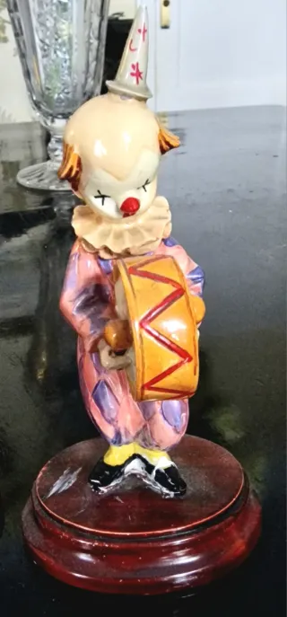 4 Figuras de payasos Músicos Porcelana