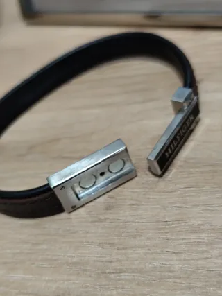 Pulsera Tommy Hilfiger Cuero Marrón y Plata