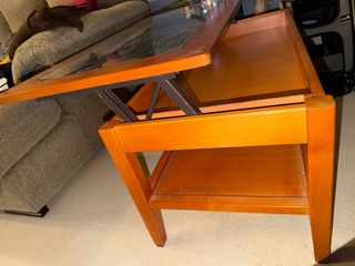 Mesa comedor plegable madera y cristal