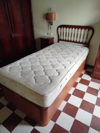 Cama canapé madera 90cm + colchón