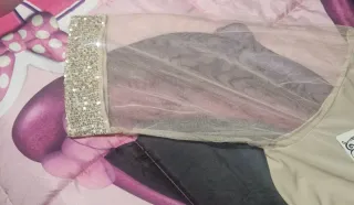 Abito donna elegante beige oro taglia unica