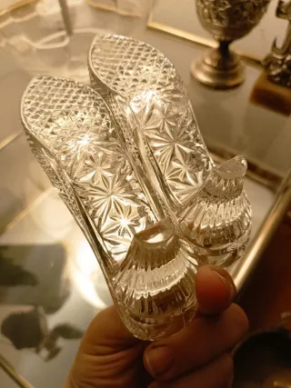 Zapatitos de cristal decorativos