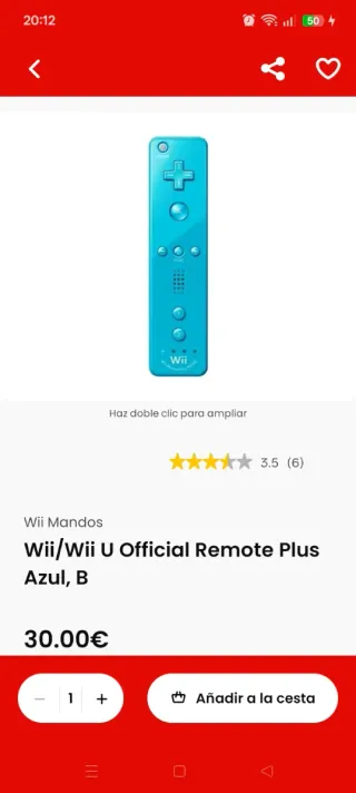 Mando Wii con Motion Plus