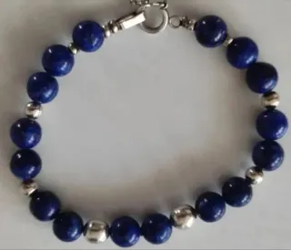 Pulseras de plata y piedras naturales