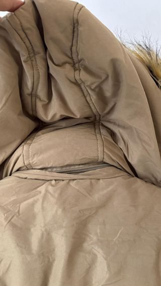 Parka WenVen Camel Talla M Interior Borrego