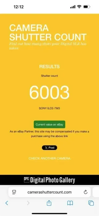 Sony A7 III 6K disparos