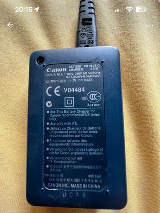 Cargador Batería Canon Cámara antiguo