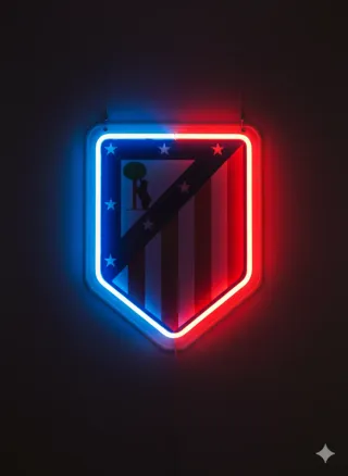 Escudos fútbol metacrilato, vinilo y LED