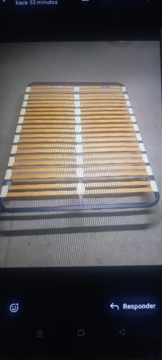 Somier 150cm lamas madera 5 patas