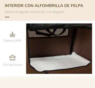 Transportín para perros y gatos con cojín