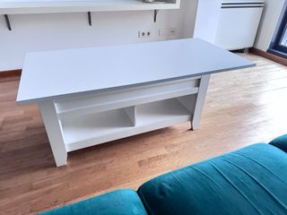 Mesa de centro blanca de madera