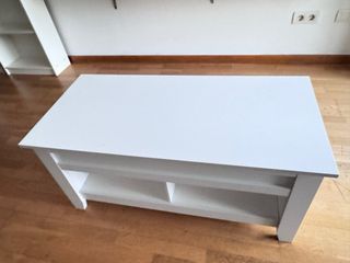 Mesa de centro blanca de madera