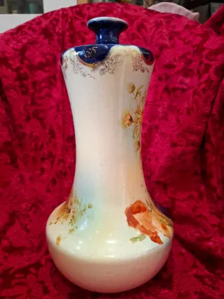 Jarrón Vintage Años 50 Flores y Oro