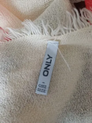 Bufanda / Pañuelo Geométrico tonos burdeos y beige