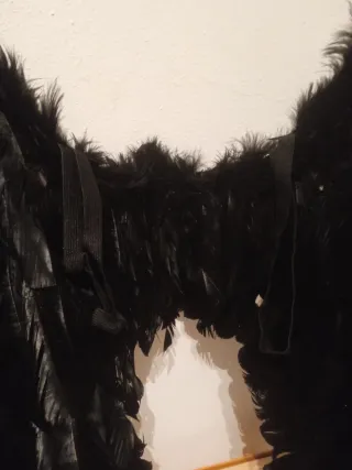 Disfraz alas de angel negras 56x50cm