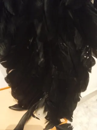 Disfraz alas de angel negras 56x50cm