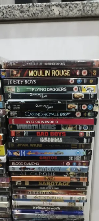 Lote Grande de DVDs Ação Aventura Crime Drama