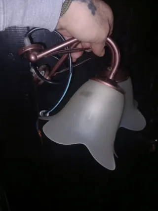 Applique vintage vetro e metallo