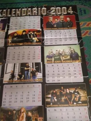 Póster Rockalendario 2004 (calendario)
