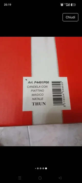 Piattino con candela Thun