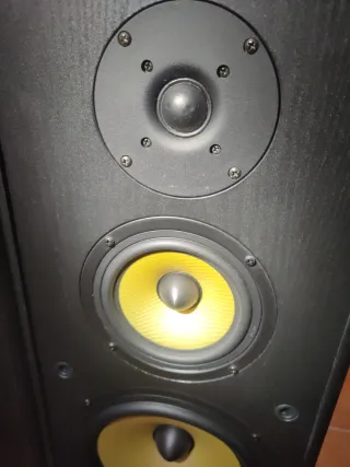 Altavoces de suelo negros