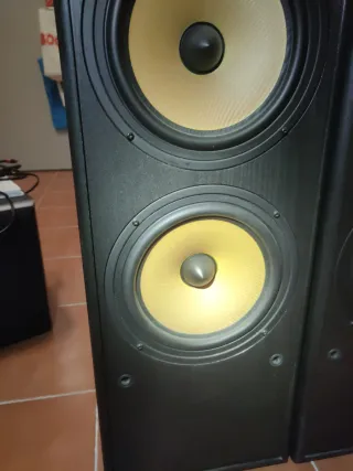 Altavoces de suelo negros