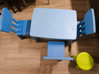Mesa infantil azul MAMMUT de ikea