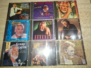 9 CDs de country de kenny roger