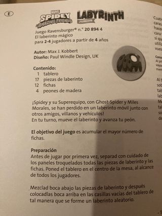 Juego de mesa Labyrinth Junior Spidey