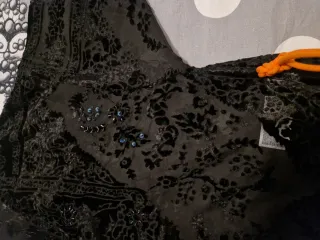 Blusón Desigual Terciopelo Devoré Flecos nuevo