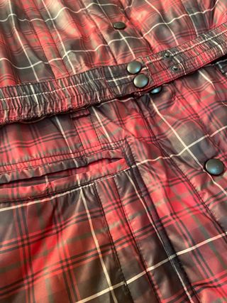 Chaqueta cuadros mujer rojo-burdeos