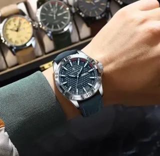 Reloj Poedagar Hombre Azul y Plateado